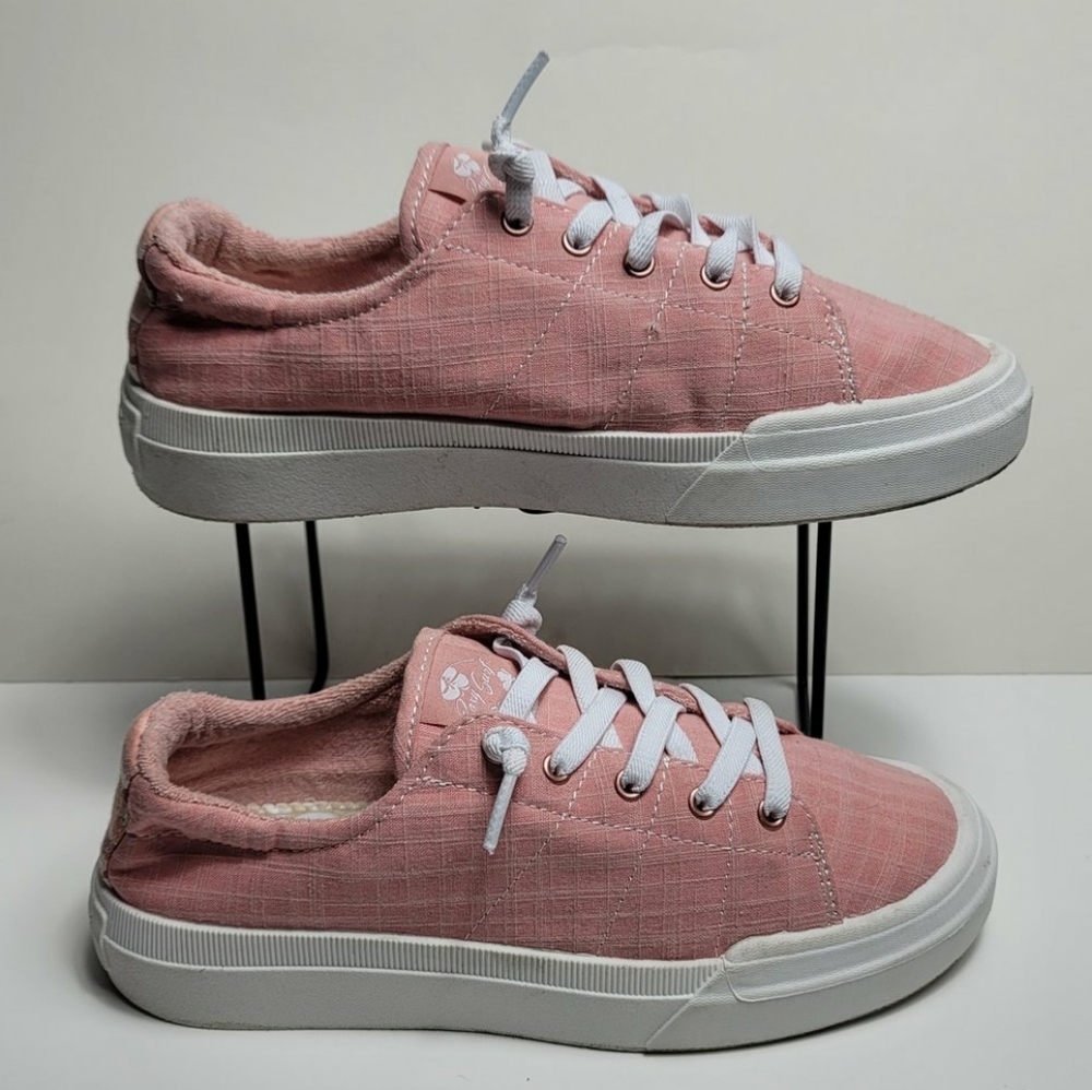 Roxy Woman's Fashion Sneakers Pink Sz 8.5 - Picture 2 of 7